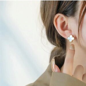 Alhambra Style Clover Earrings Gold Plated